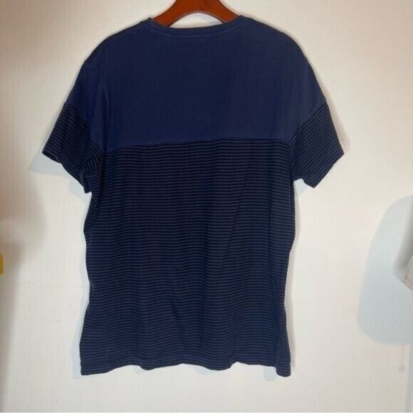 Cactus Man Men's Dark Blue Striped Shirt Size M - Picture 2 of 3